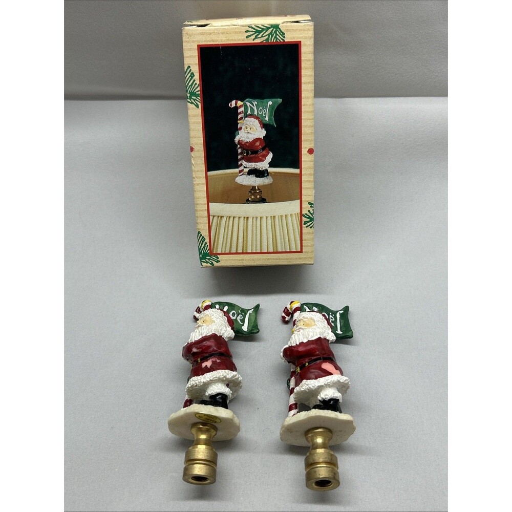 Santa Lamp Decoration - Set of 2 - In Box